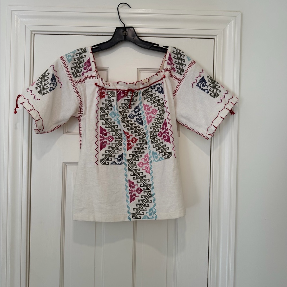 V.D.E Vinster Embroidered Boho Blouse Size S